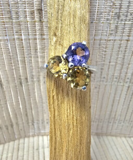 bague citrine amethyste