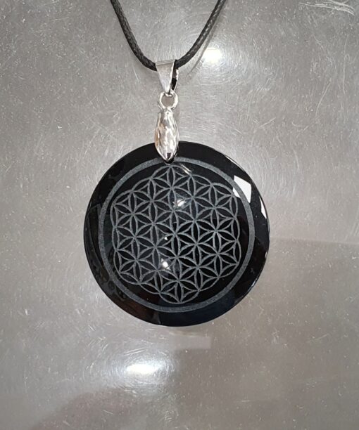 PENDENTIF OEIL CELESTE FLEUR DE VIE