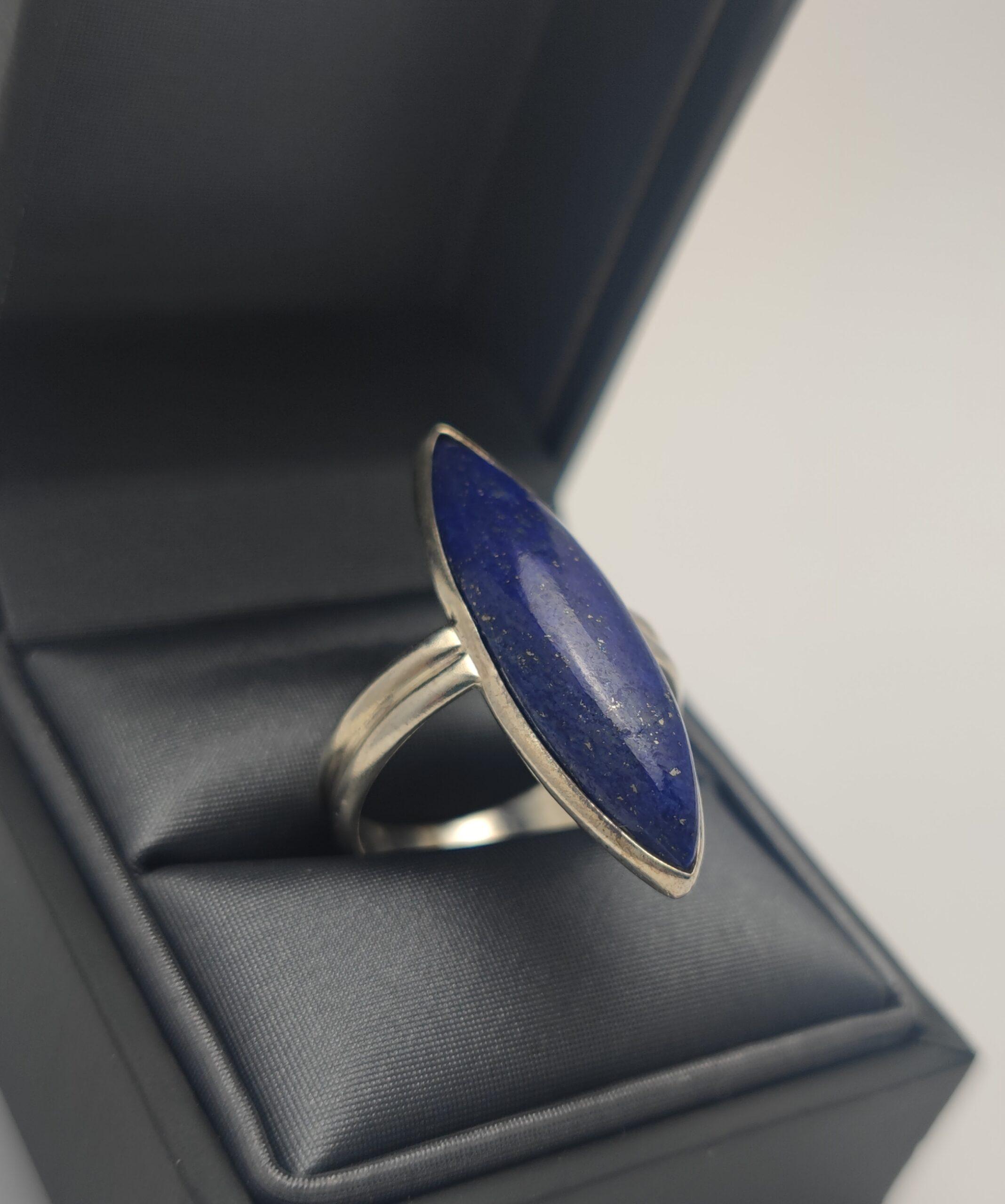 BAGUE LAPIS LAZULI T55 Amethyste mineraux