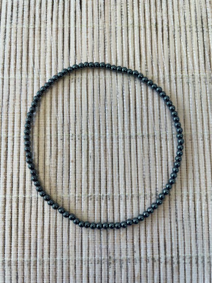 BRACELET DE CHEVILLE HEMATITE DE FER 3/4 MM 2 3755