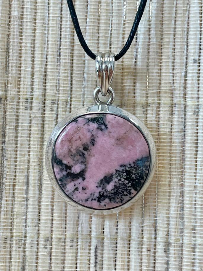 PENDENTIF RHODONITE ARGENT 1 6516