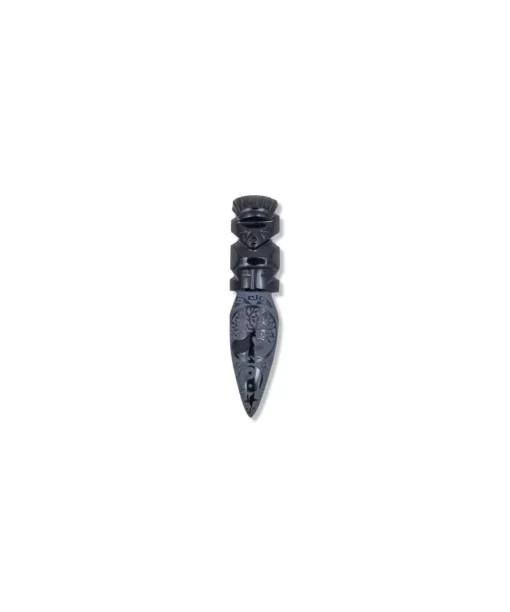 dague azteque en obsidienne noire (2)